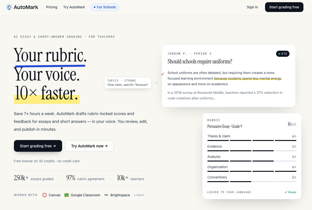 AutoMark homepage