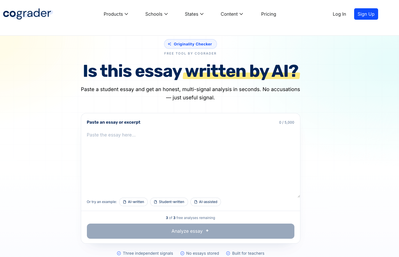 CoGrader AI Detection