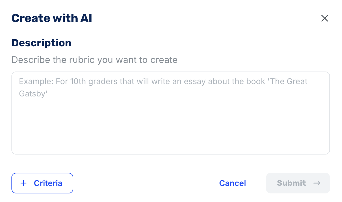 Create with AI: Description