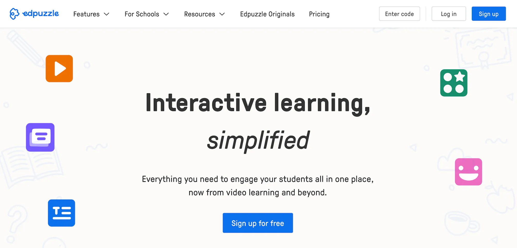 Edpuzzle homepage