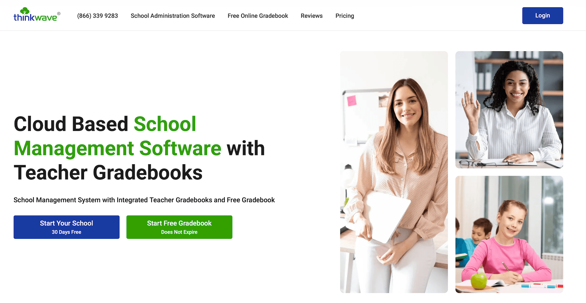ThinkWave homepage: Cloud Based School Management Software