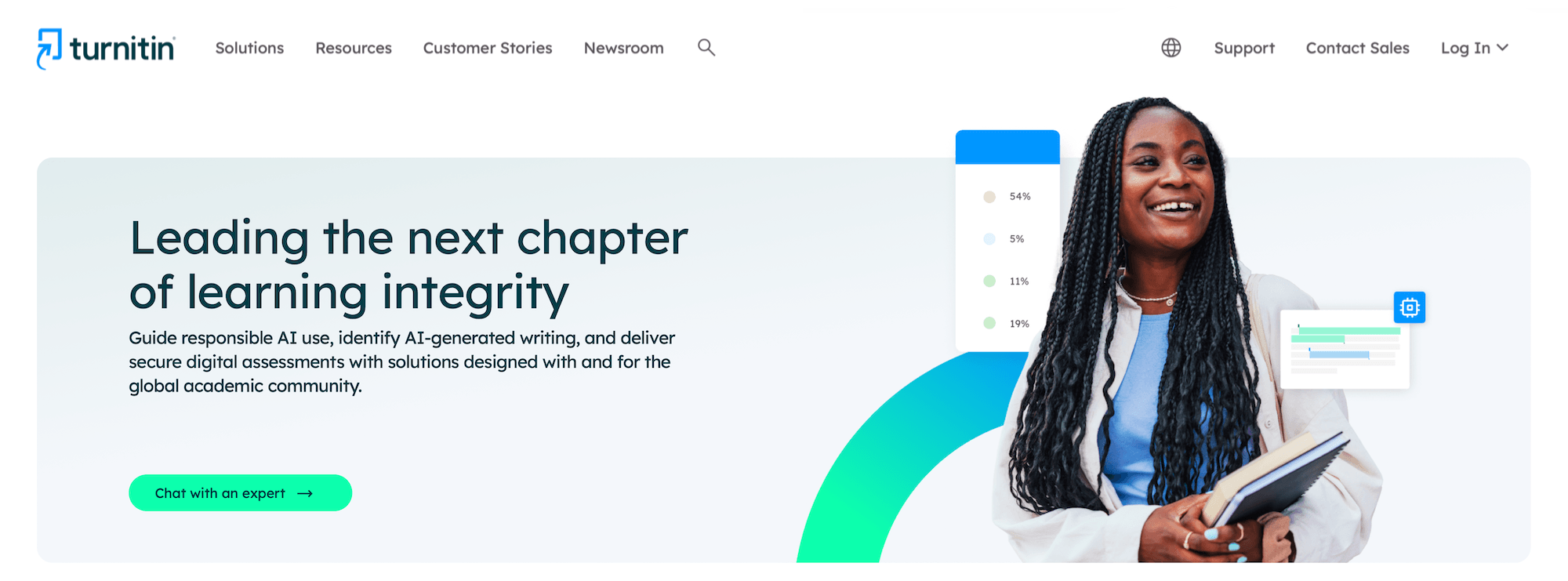 Turnitin homepage: Leading the next chapter of learning integrity