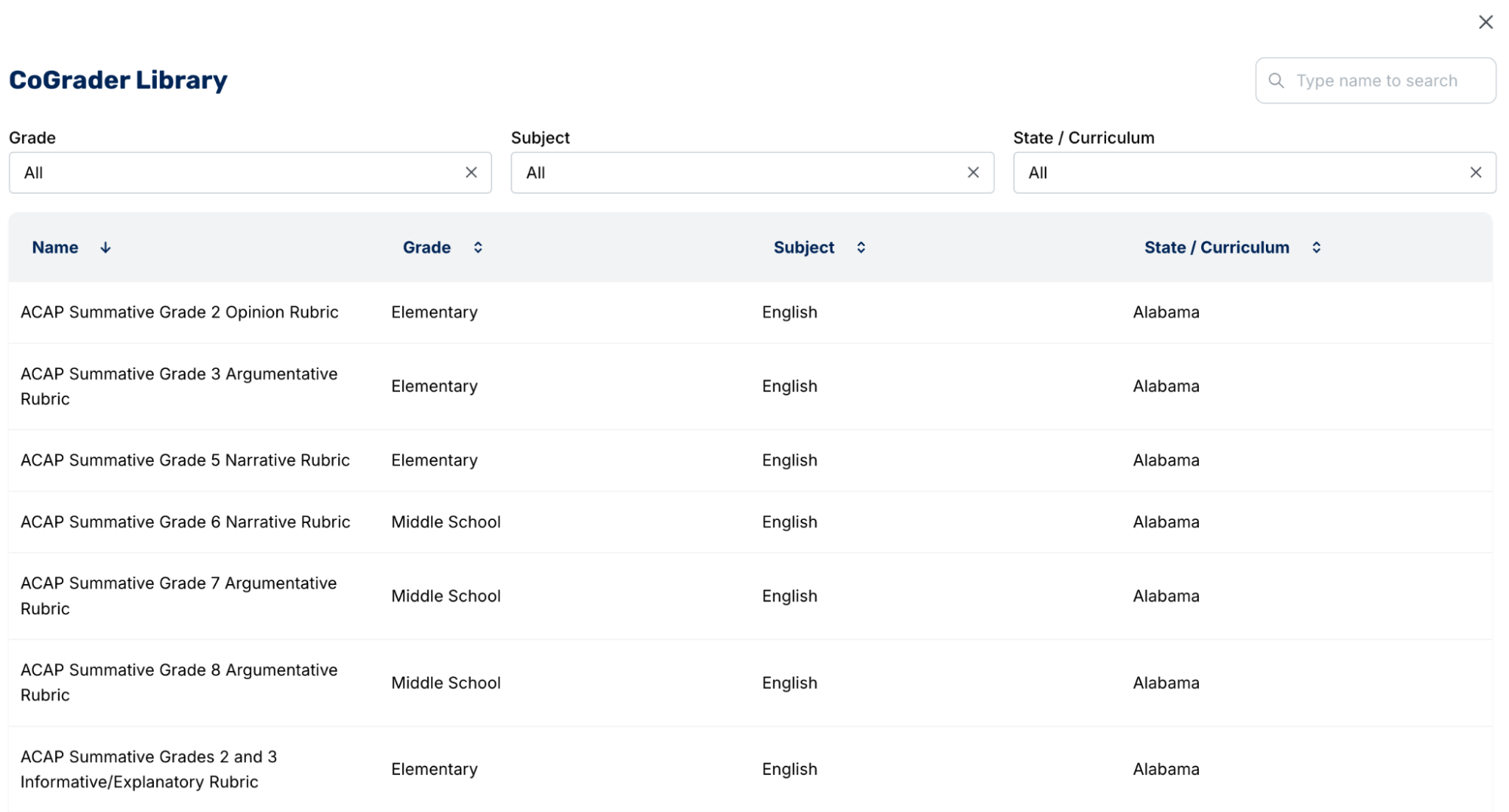 CoGrader Library example
